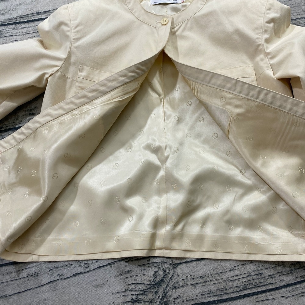 Christian Dior Sportswear Vtg 80s 90s Shrug Short Sleeve One Button Jacket - Picture 6 of 10